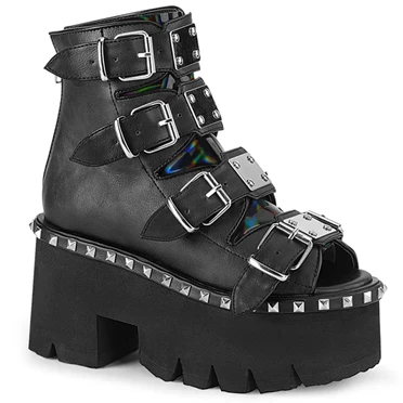 Demonia Ashes-70 Ankelstøvler Dame Sort | 94831DK