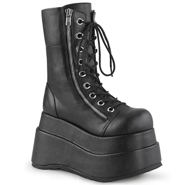Demonia Bear-265 Knæhøje Støvler Dame Sort | 26897DK