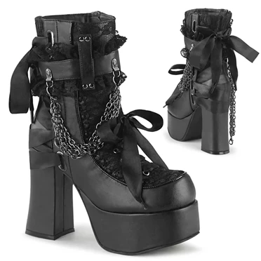 Demonia Charade-110 Ankelstøvler Dame Sort | 30158DK