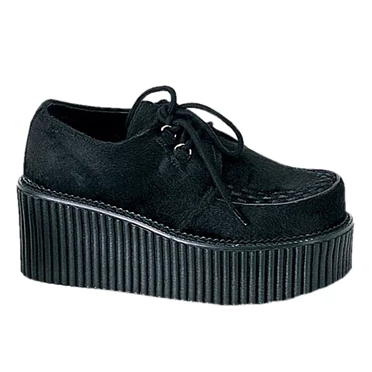 Demonia Creeper-202 Creepers Sko Dame Sort | 42068DK