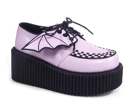 Demonia Creeper-205 Creepers Sko Dame Lavendel | 36209DK