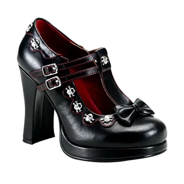 Demonia Crypto-06 Platform Sko Dame Sort | 67942DK