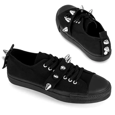 Demonia Deviant-04 Sneakers Dame Sort | 75362DK