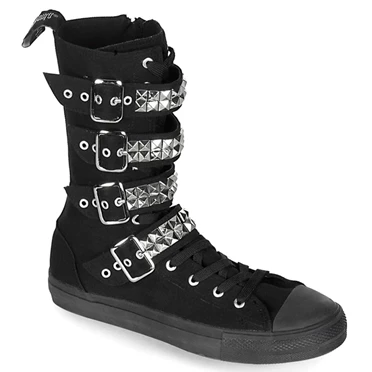 Demonia Deviant-203 Sneakers Dame Sort | 63847DK