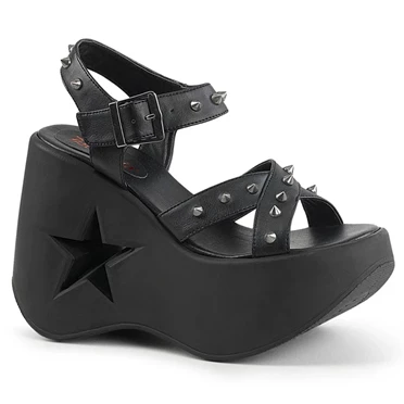 Demonia Dynamite-02 Platform Sko Dame Sort | 86302DK