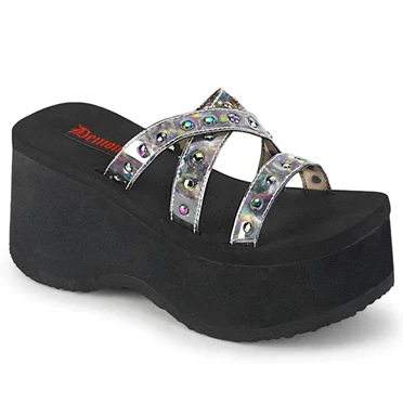 Demonia Funn-19 Sandaler Dame Sort | 53086DK