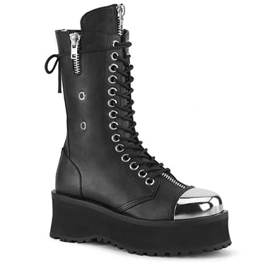 Demonia Gravedigger-14 Platform Sko Herre Sort | 45239DK