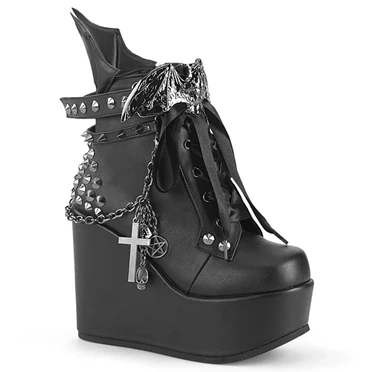 Demonia Poison-107 Ankelstøvler Dame Sort | 87943DK