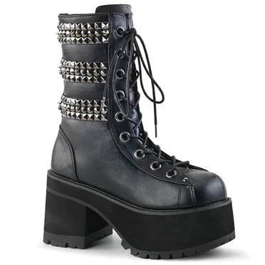 Demonia Ranger-305 Ankelstøvler Dame Sort | 54821DK