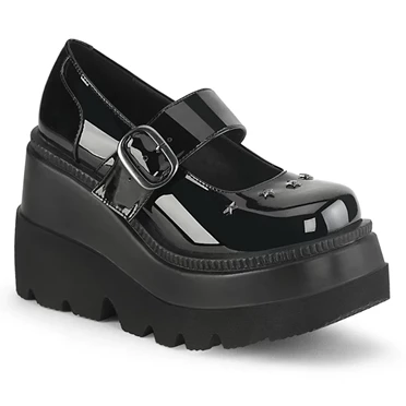 Demonia Shaker-23 Platform Sko Dame Sort | 70158DK