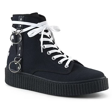 Demonia Sneeker-256 Sneakers Dame Sort | 03568DK