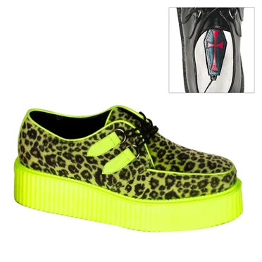 Demonia V-CREEPER-507UV Creepers Sko Herre Lysegrøn | 18746DK