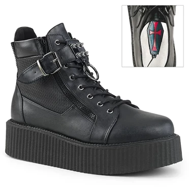 Demonia V-CREEPER-566 Creepers Sko Herre Sort | 93518DK
