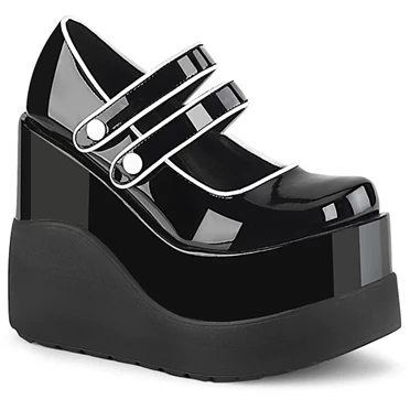 Demonia Void-37 Platform Sko Dame Sort | 93786DK