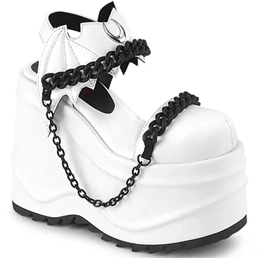 Demonia Wave-20 Sandaler Dame Hvide | 36257DK