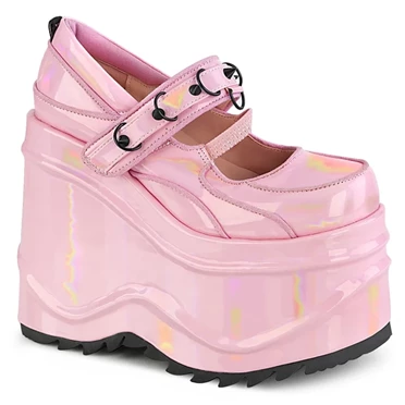 Demonia Wave-48 Pumps Dame Lyserød | 79058DK